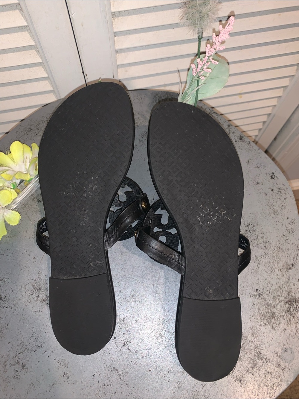Tory Burch Miller Sandals Black Leather Women’s size 9.5 - Picture 7 of 9